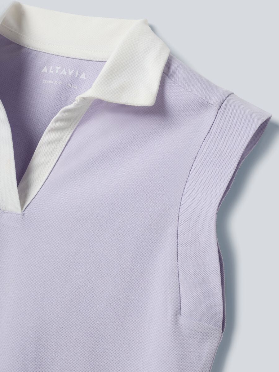 ALTAVIA COURT purple stretch-cotton sports polo shirt_5