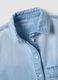 Girl's regular fit blue denim cotton blend crop shirt_3
