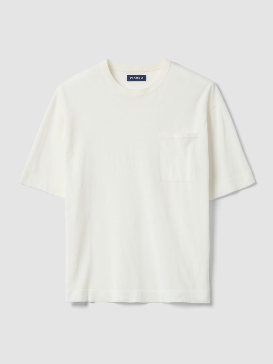 White pure cotton short-sleeve regular-fit T-shirt_4