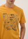 Orange pure cotton T-shirt with front print, regular fit_3