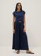 Blue pure cotton palazzo trousers_0