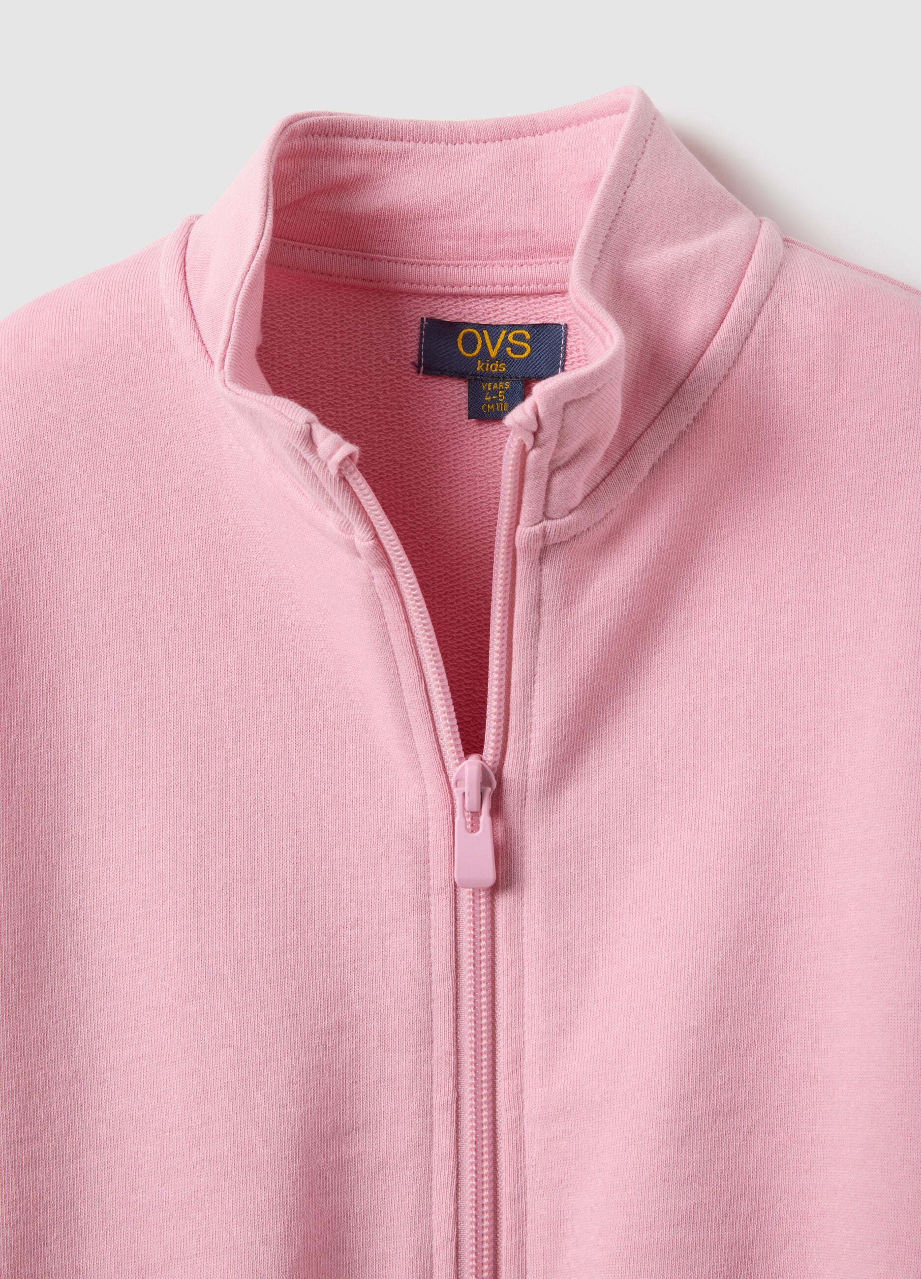 Girls' Pink Pure Cotton Sweatshirt Regular Fit