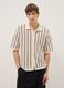Multicolour striped pure cotton polo with bowling collar, regular fit_3