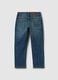 Straight-fit jeans with abrasions and print_1