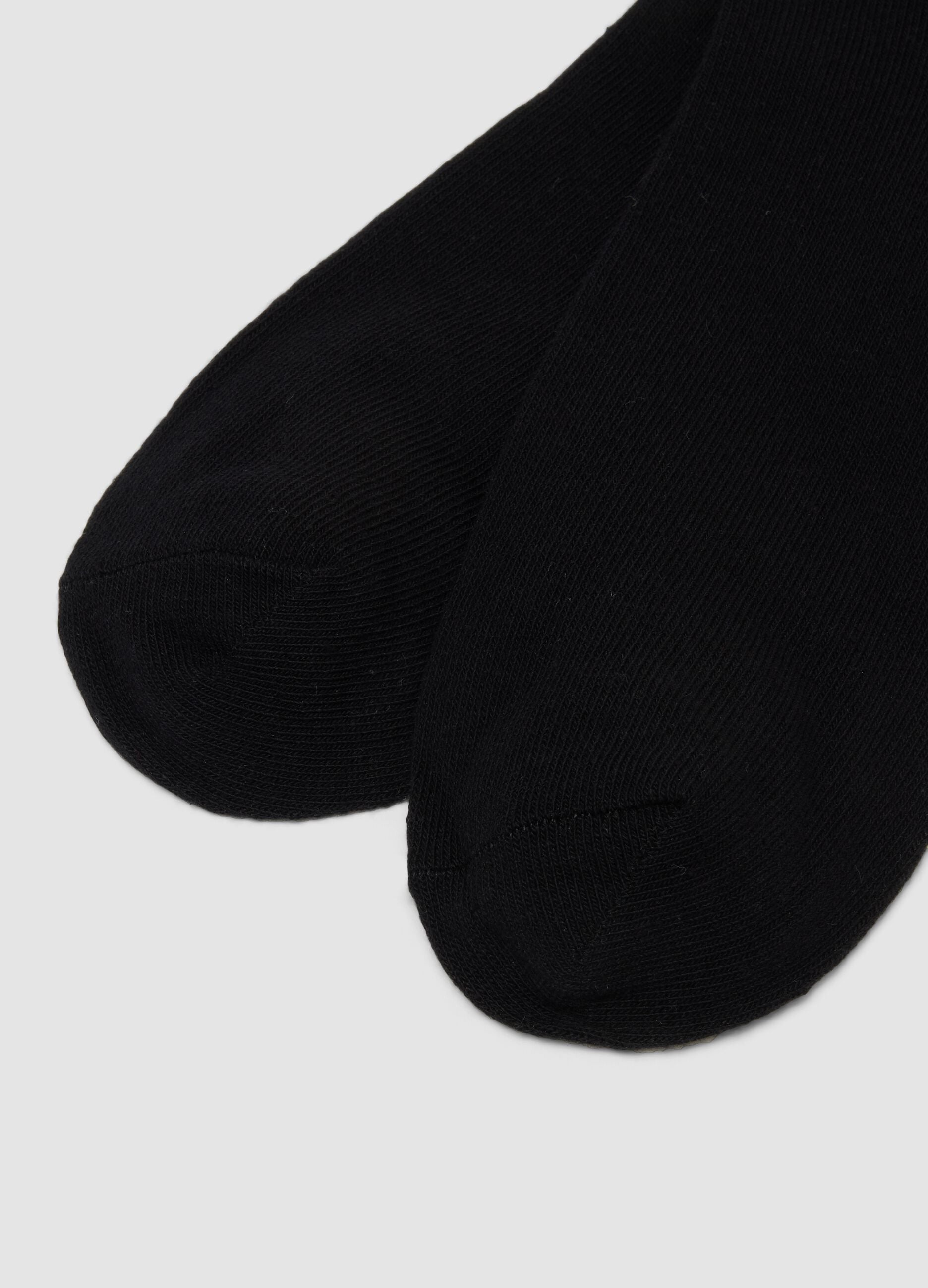 Tripack di calze alla caviglia nere in cotone organico elasticizzato