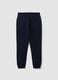 Blue cotton-blend joggers, regular fit_1