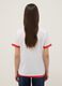White pure cotton T-shirt regular fit with red trims_2