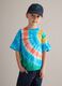 Children's blue pure cotton baseball cap with embroidered P_3