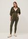 Green viscose maternity leggings with a slim fit_0