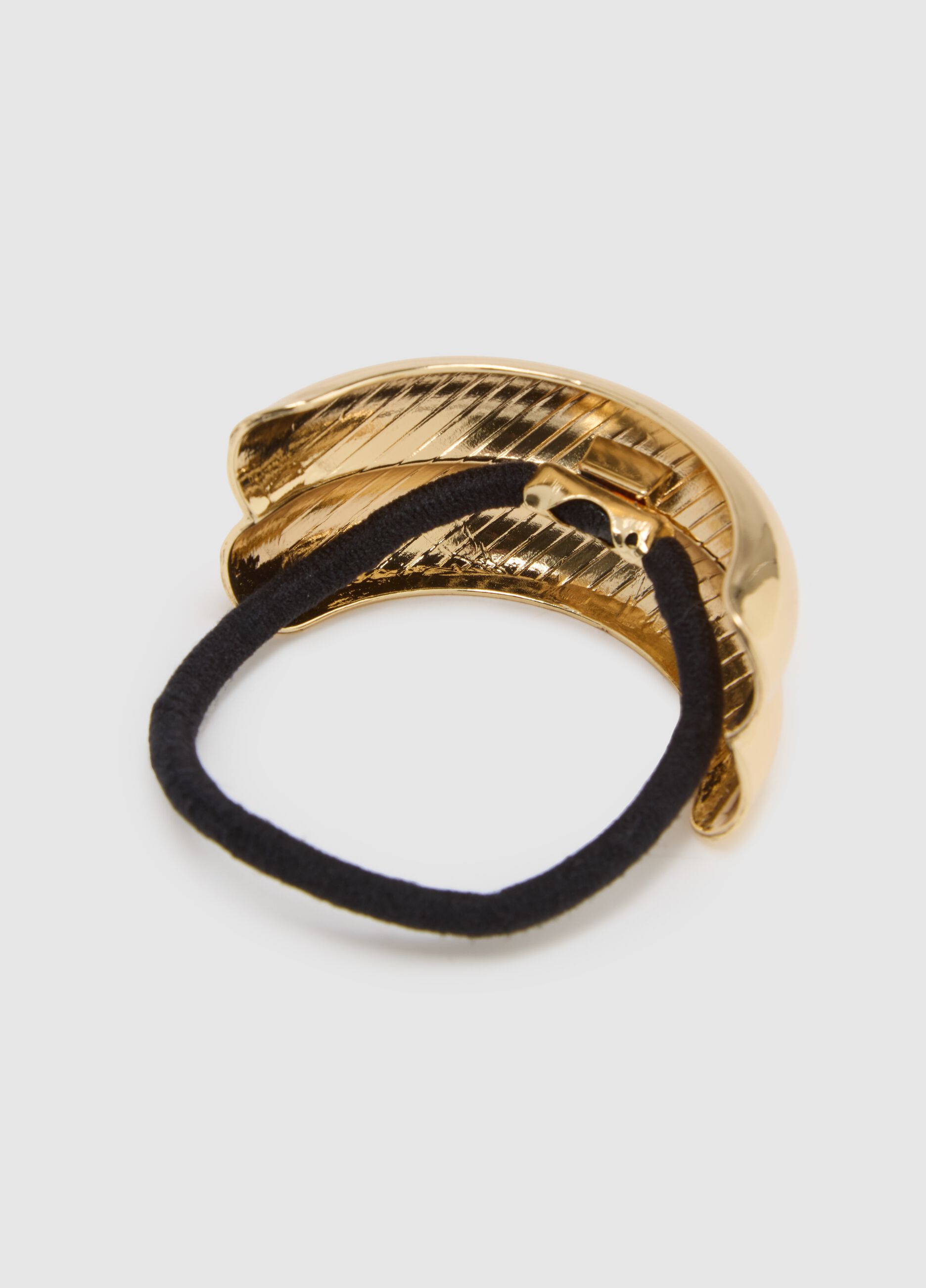Gold-coloured zinc hair clip twin pack