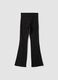 Girls&rsquo; black flared leggings in stretchy organic cotton_2