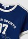 Slim fit blue stretch cotton T-shirt with print_5