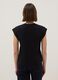 Black sleeveless pure cotton T-shirt, regular fit_2