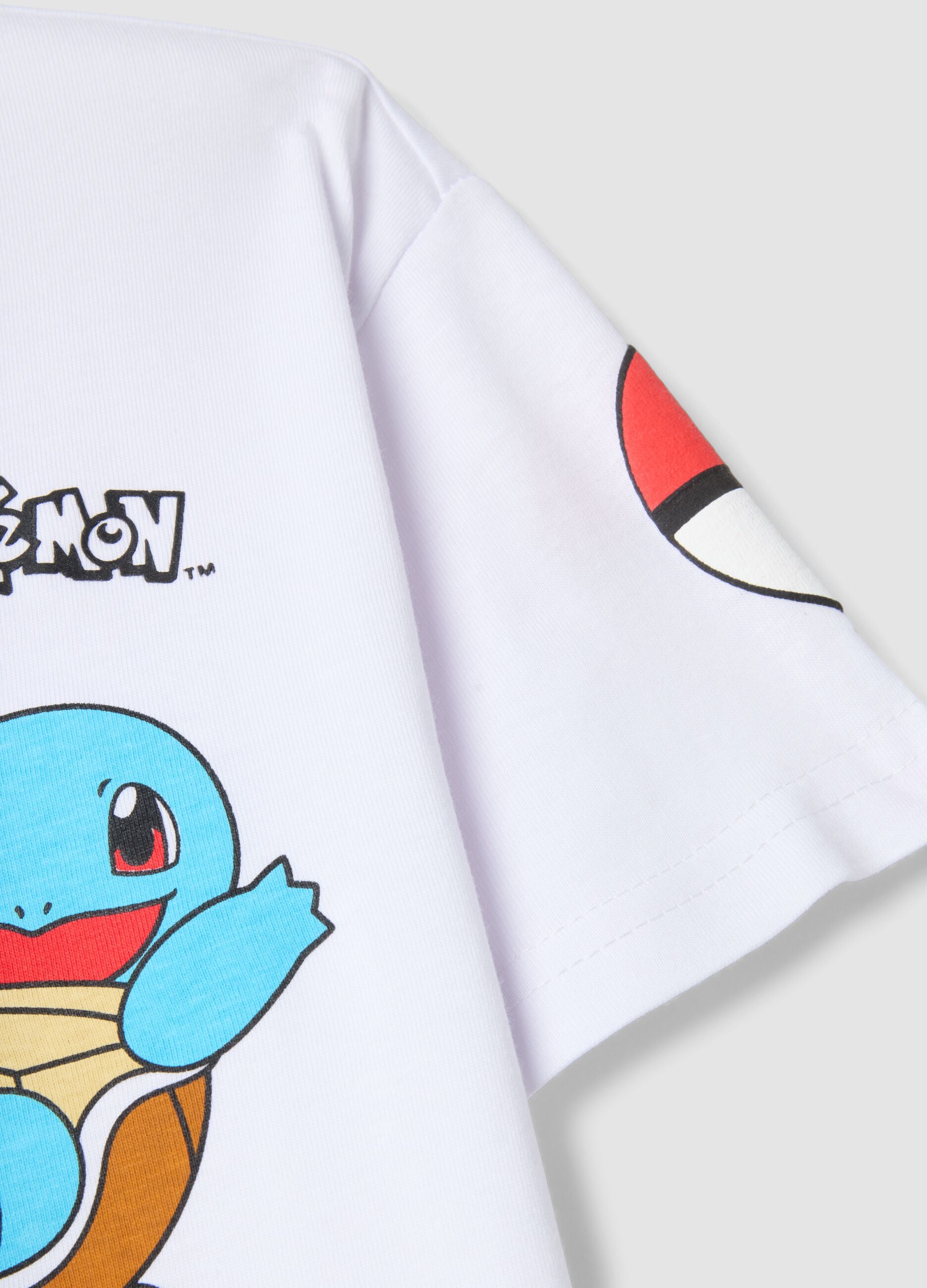 Children's Regular Fit White Pure Cotton T-shirt with Pok&eacute;mon