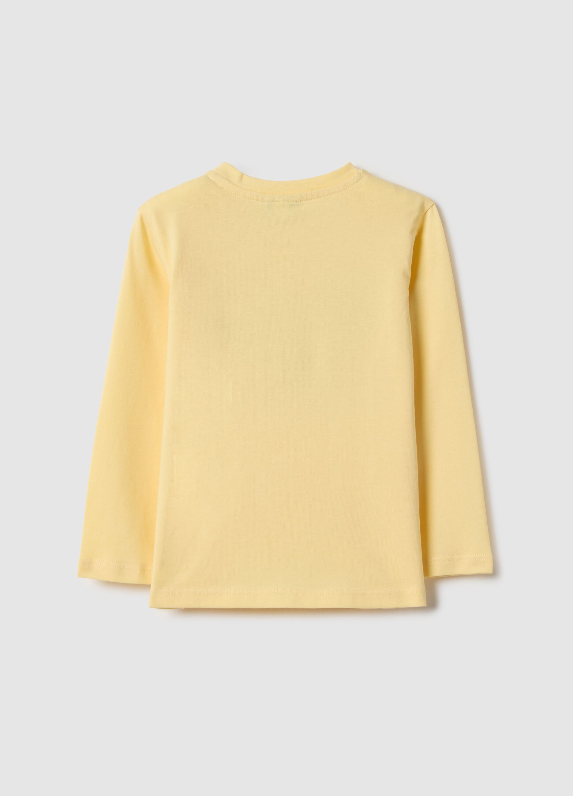 Yellow pure cotton regular fit t-shirt for boys
