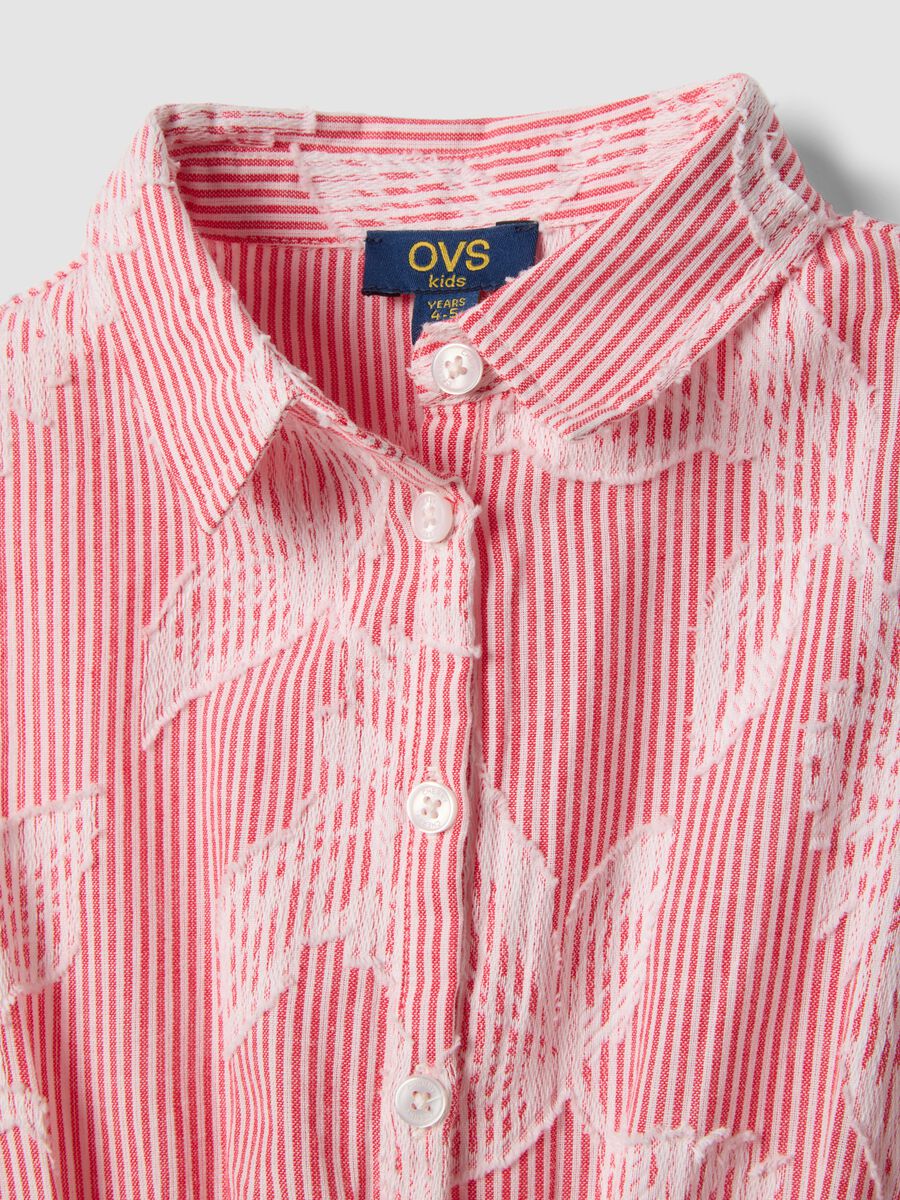 Girls&rsquo; pure cotton pink striped dress_2