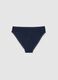 Blue stretch cotton regular fit briefs with lace_4