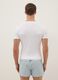 Twin Pack Pure Cotton White Regular Fit Deep V-neck T-shirts_2