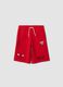 Regular-fit red cotton-blend shorts_3