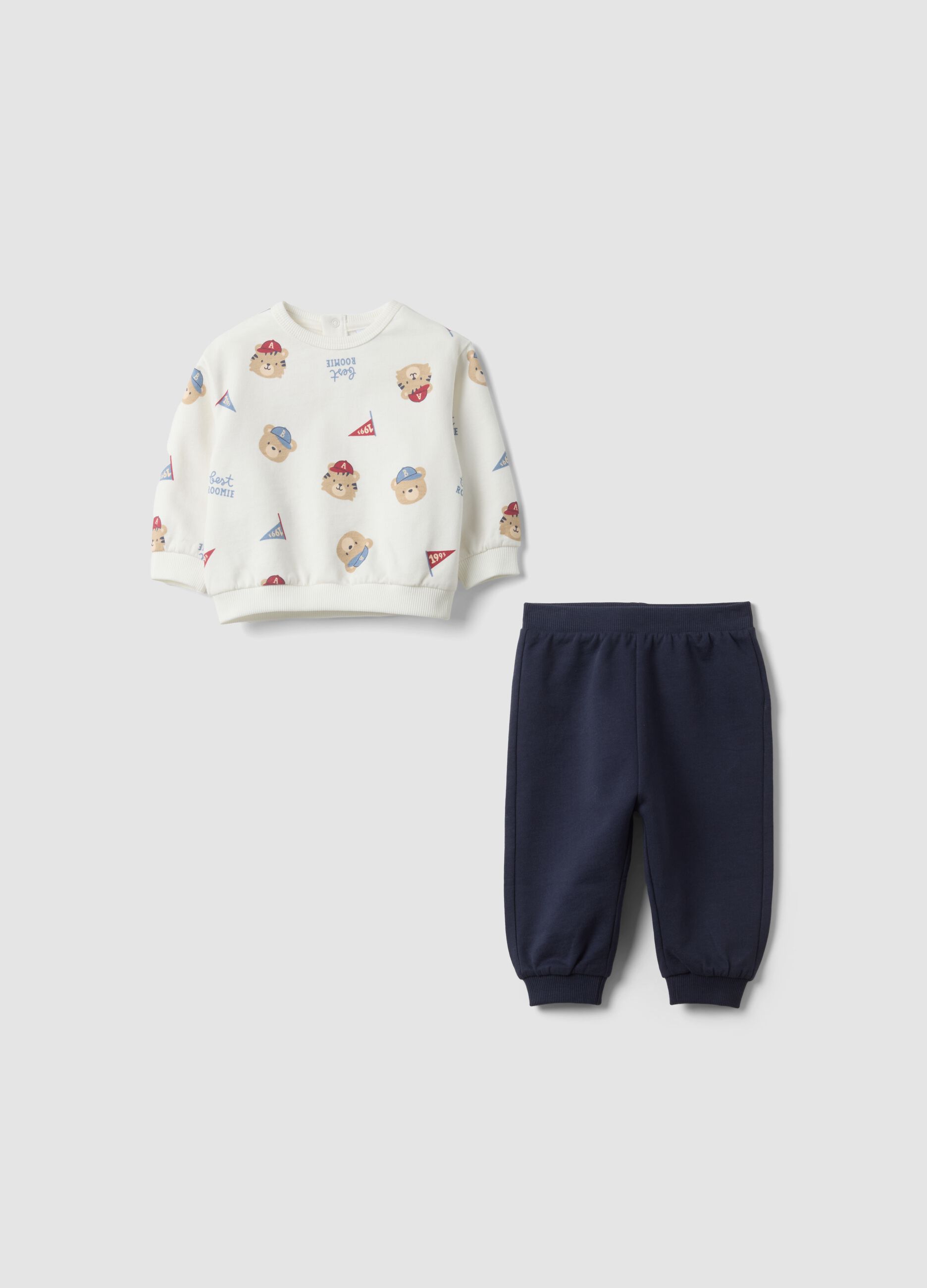 Black and White Organic Cotton Baby Set