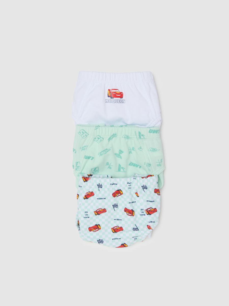 Tripack of children's multicolour cotton briefs with Cars prints_2
