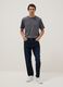 Grey crew neck T-shirt in pure cotton with relaxed fit_1