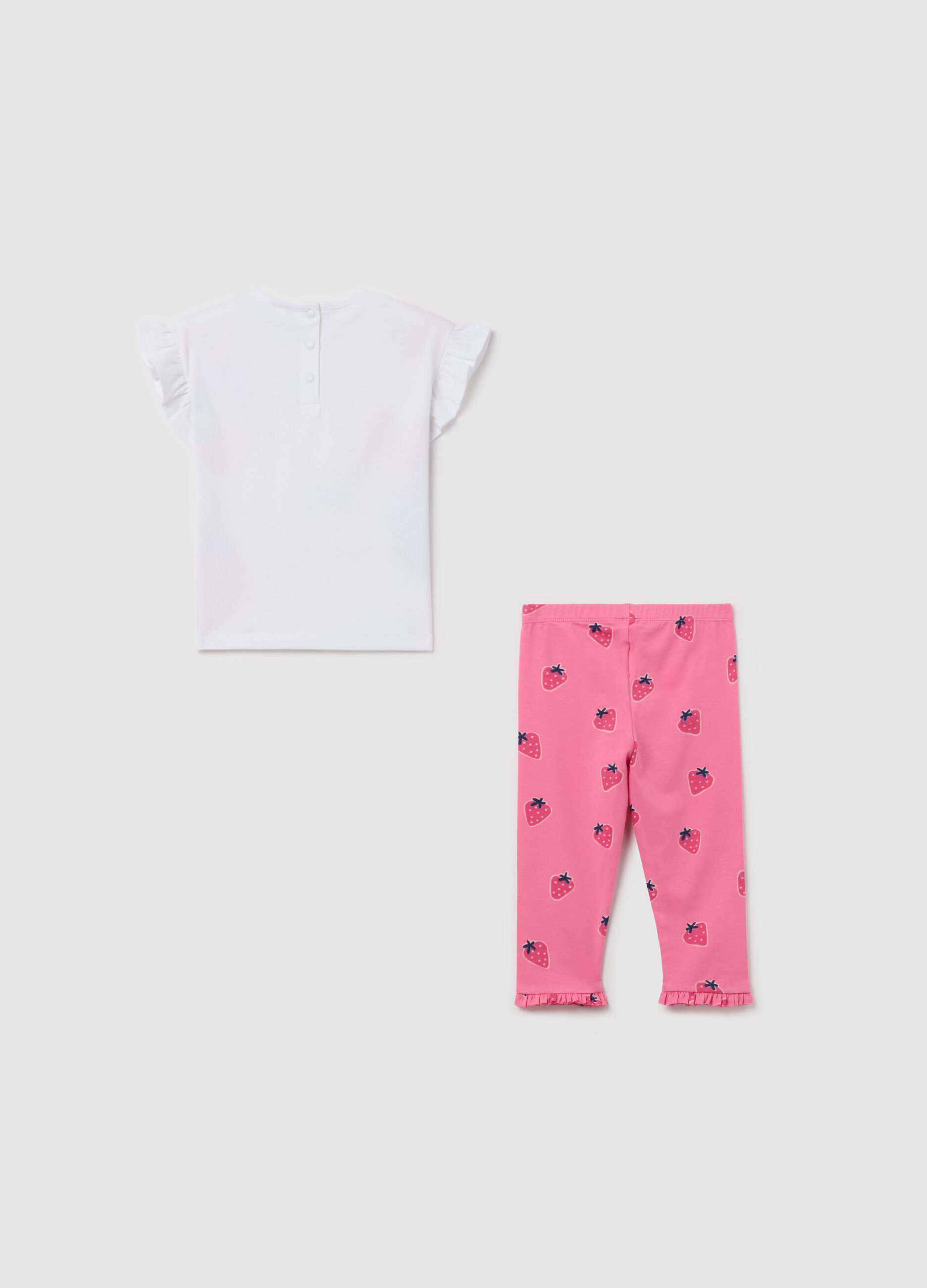Stretch cotton jogging set with Minnie Mouse and Daisy Duck print