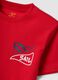 Red pure cotton boys&rsquo; T-shirt with sailing print_2