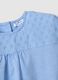 Blue pure cotton regular fit girl's T-shirt with embroidery_2
