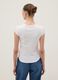 White short-sleeved pure cotton t-shirt regular fit_3