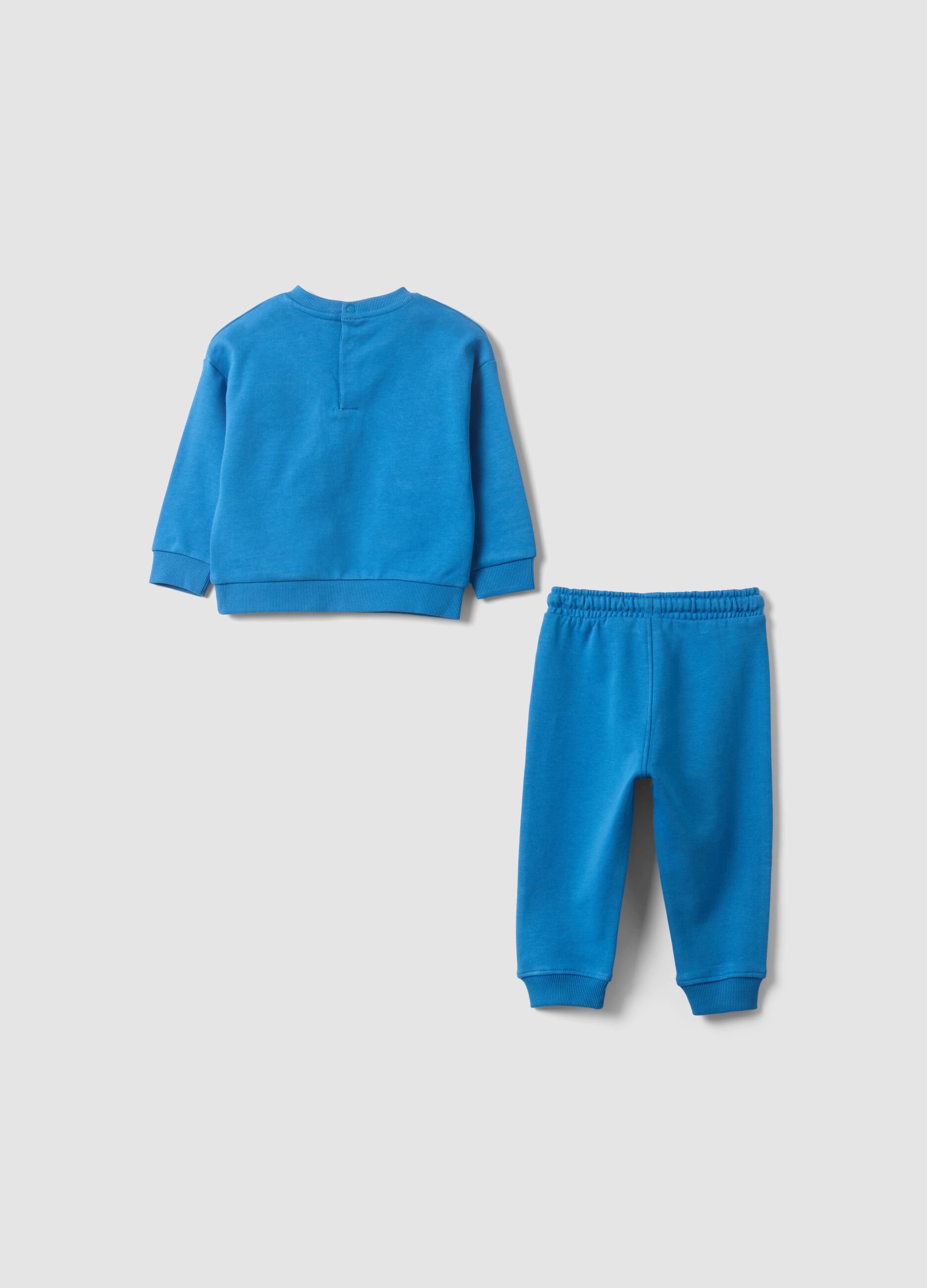 Blue pure cotton Toy Story printed jogger set for boys