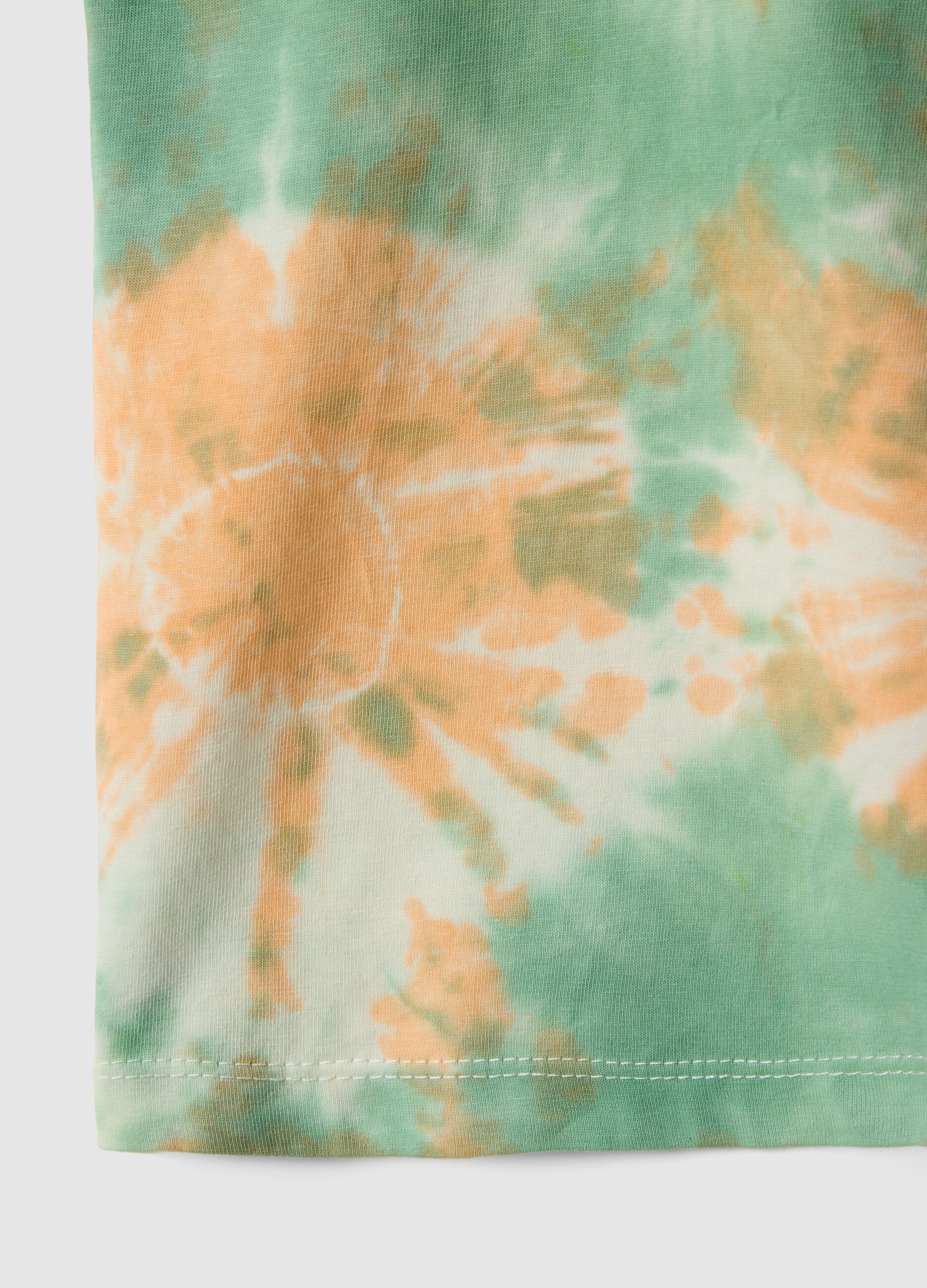 Kids' Multicolour Pure Cotton Tie-Dye T-shirt, Regular Fit