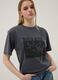Grey pure cotton relaxed fit T-shirt with print_0