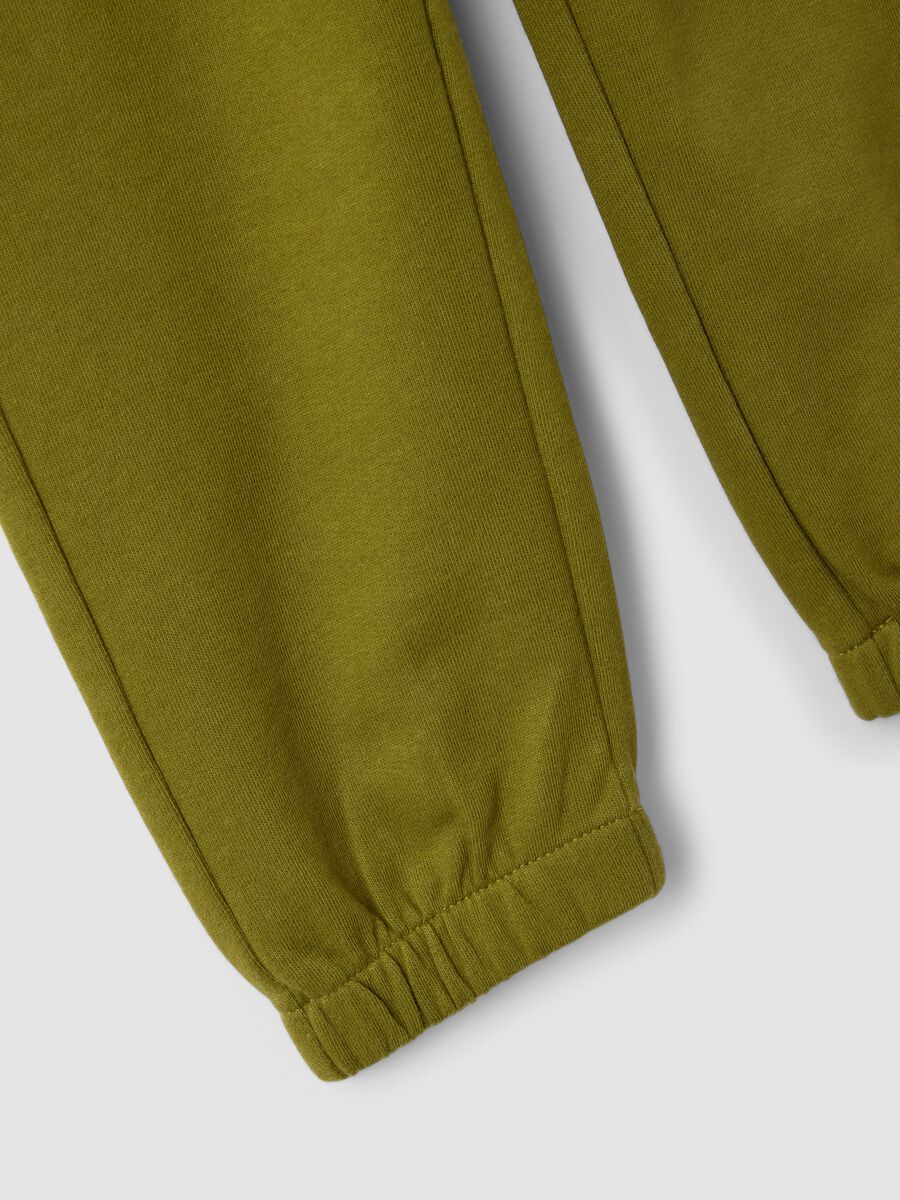 Green organic cotton jogger trousers_2