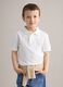 Stretch cotton white polo shirt for kids regular fit_1