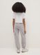 Girls' regular fit grey pure cotton jogger trousers_1