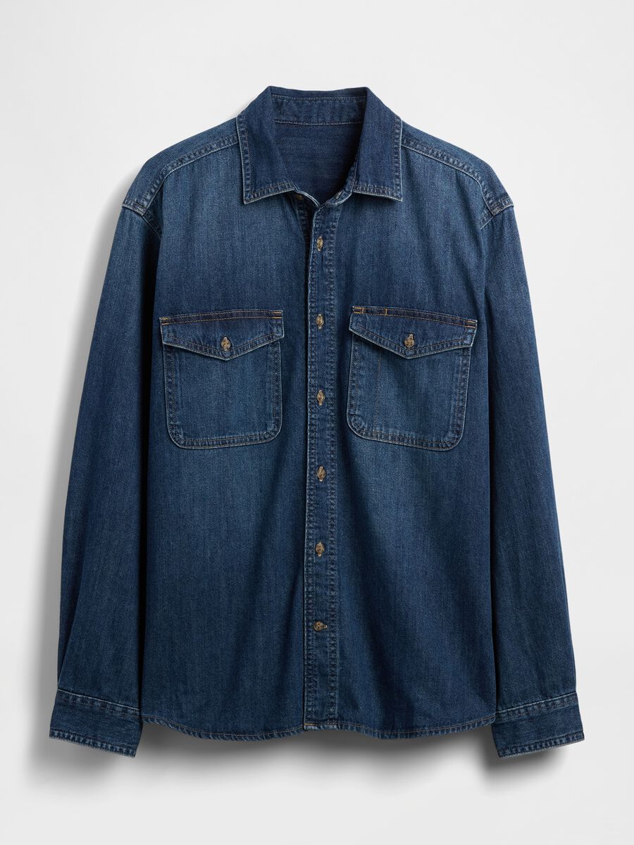 Long Sleeve Denim Shirt_3