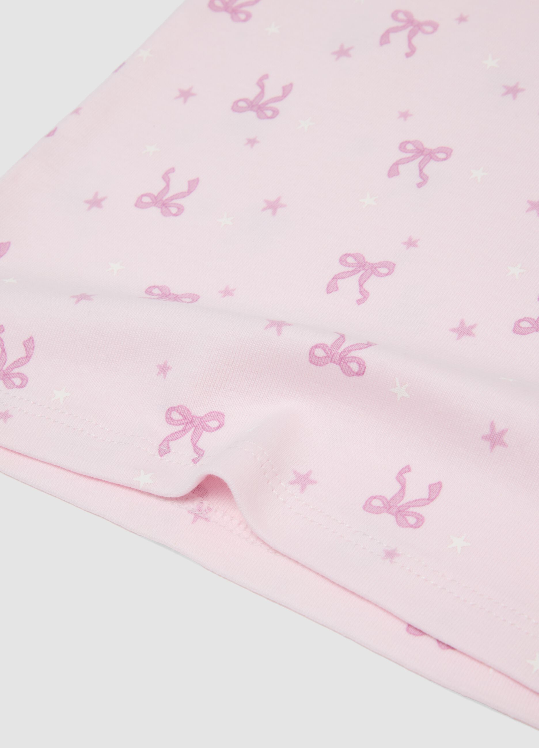 2-pack of white and pink organic cotton vests for girls