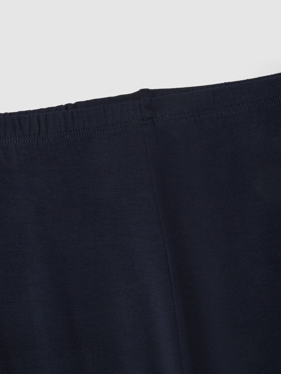 Slim Fit Blue Stretch Viscose Maternity Leggings_5