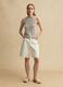 Beige open-knit viscose-blend vest top_1