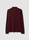 Red long-sleeve piqu&eacute; polo in pure organic cotton, regular fit_1
