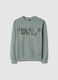 Over fit green pure cotton sweatshirt for boys with print_3