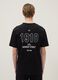 Black regular fit pure cotton t-shirt with Everlast logo_2