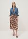 Brown floral print dress_1