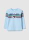 Blue pure cotton children's t-shirt regular fit with print_0