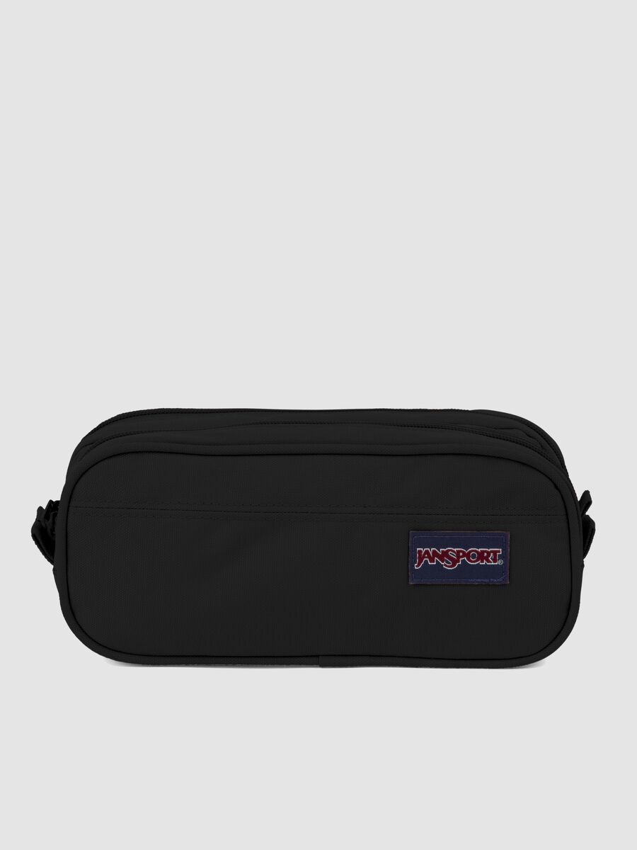 Black double-compartment pencil case_0