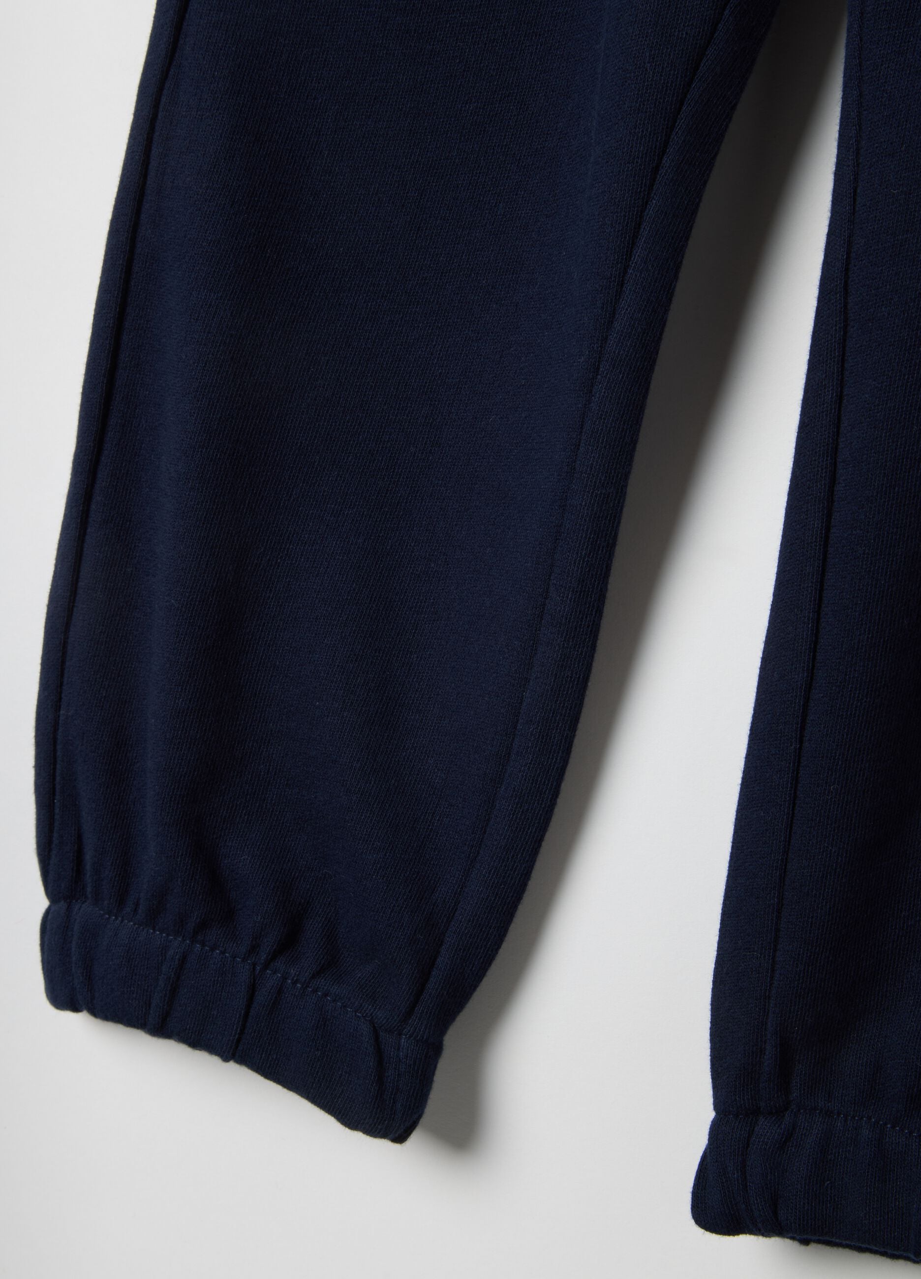 Blue pure cotton regular fit trousers for kids