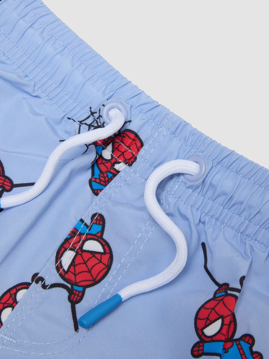 Boxer mare azzurro con stampa Spidey_3