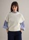White cotton blend eyelet knit regular fit jumper_2