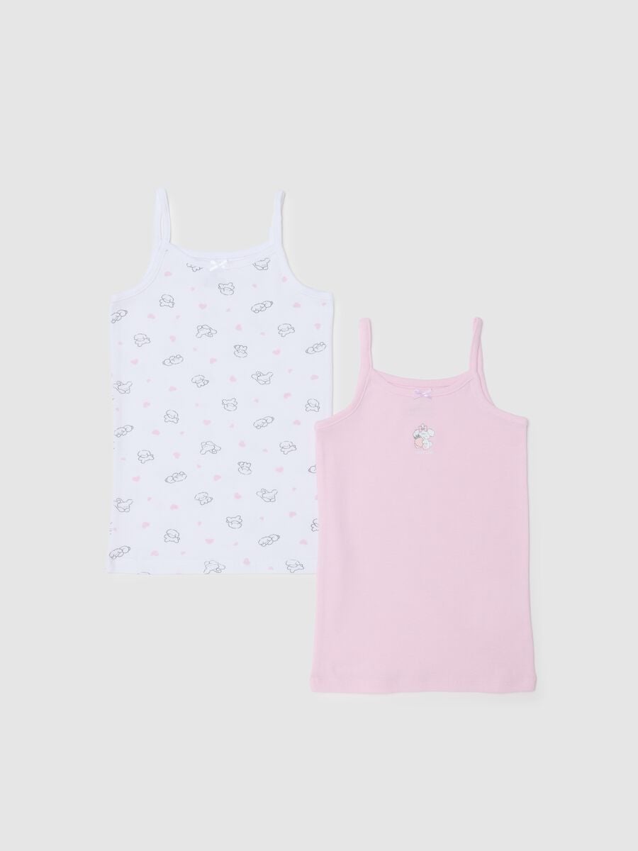 Multipack colourful pure cotton vests for girls, regular fit_0
